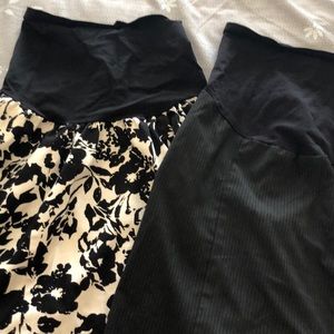 2 Maternity work skirts